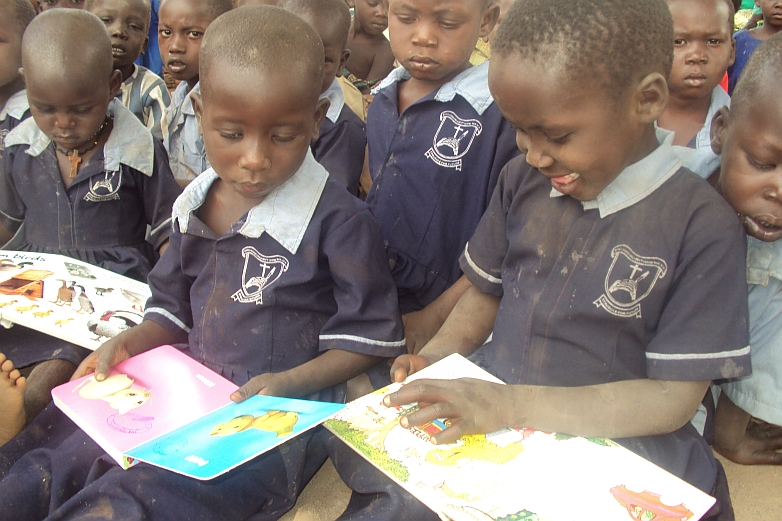 Children Enjoy reading story books at an ECDC